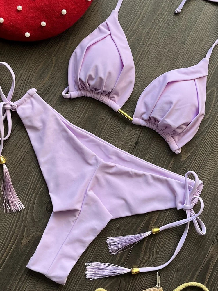 RUOTONGSEPT 2025 New Sexy 13 Color Triangle Bathing Suit for Women Brazilian Bikinis Swimwear Push Up Swimsuit Beach Bikini Set
