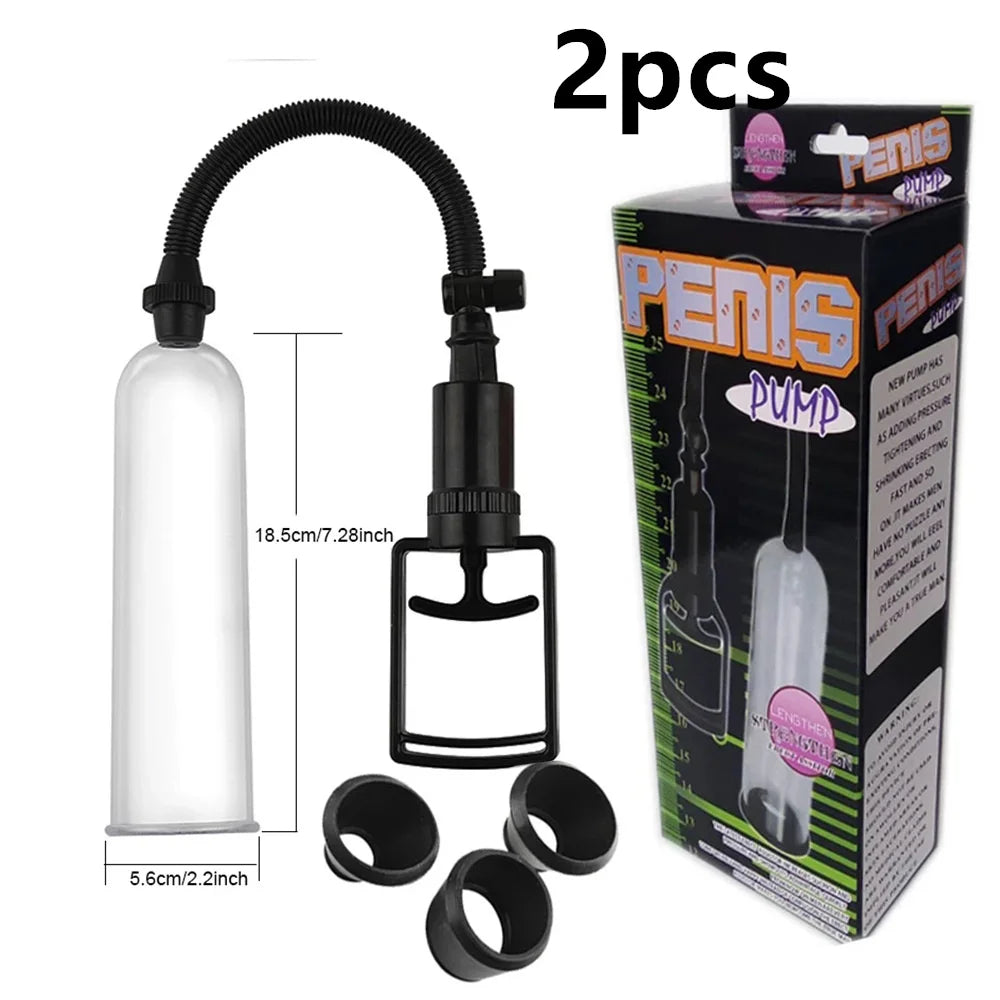 Penis Pump Penis Enlargement Vacuum Male Lasting Masturbator Dick Extender Man Cock Increase Length Enlarger Trainer Sexy Toys
