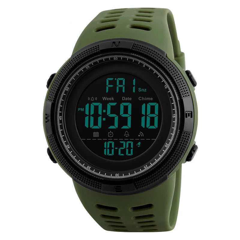 SKMEI Fashion Men Multifunction WatchesOutdoor Sport Watch Alarm Clock Chrono 5Bar Waterproof Digital Watch reloj hombre 1251
