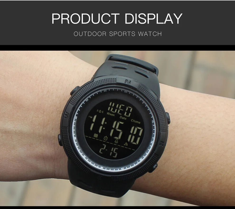 SKMEI  Fashion  Men Multifunction WatchesOutdoor Sport Watch  Alarm Clock Chrono 5Bar Waterproof Digital Watch reloj hombre 1251