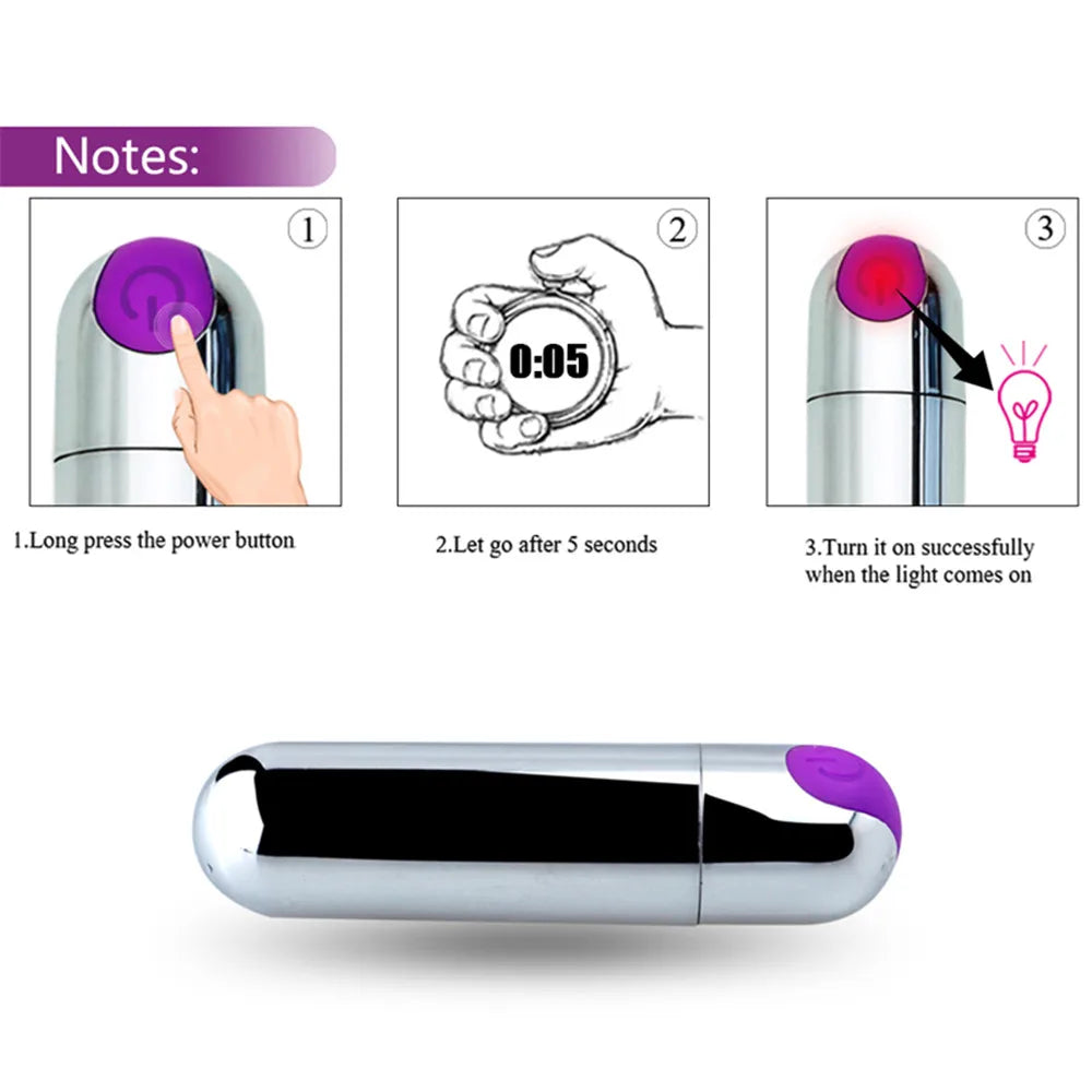 Mini Bullet Vibrator Powerful 10 Modes G-Spot Clitoral Stimulator  Vibrating Egg Vaginal Masturbation Massage Sex Toys For Women