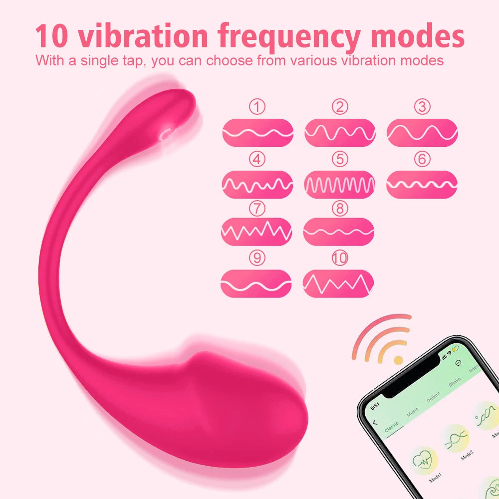 Wireless Bluetooth G Spot Dildo Vibrator for Women APP Remote Control Wear Vibrating Egg Clit Female Panties Sex Toys for Adults