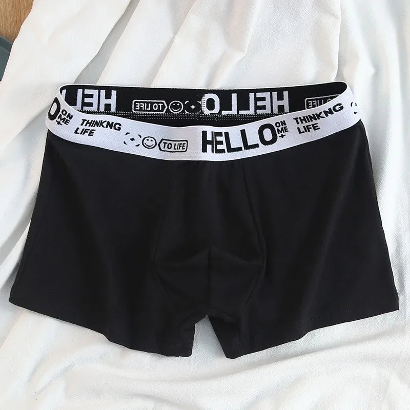 1-5PCS men's underwear mid-waist breathable and comfortable teenage boxer men's underwear