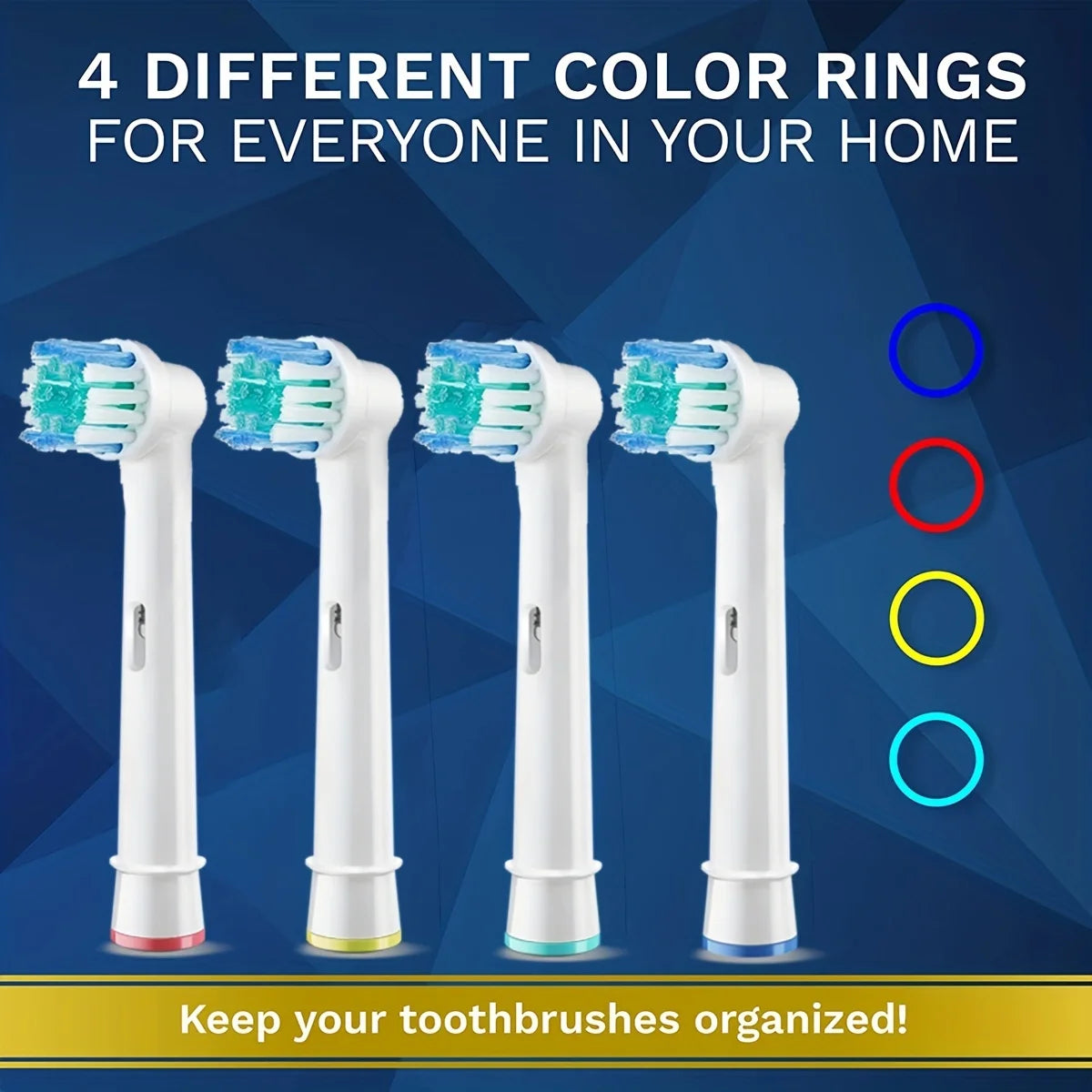 4pcs/12pcs/16pcs/20pcs Compatible With Oral-B Braun Replacement Toothbrush Heads - Professional Electric Toothbrush Heads