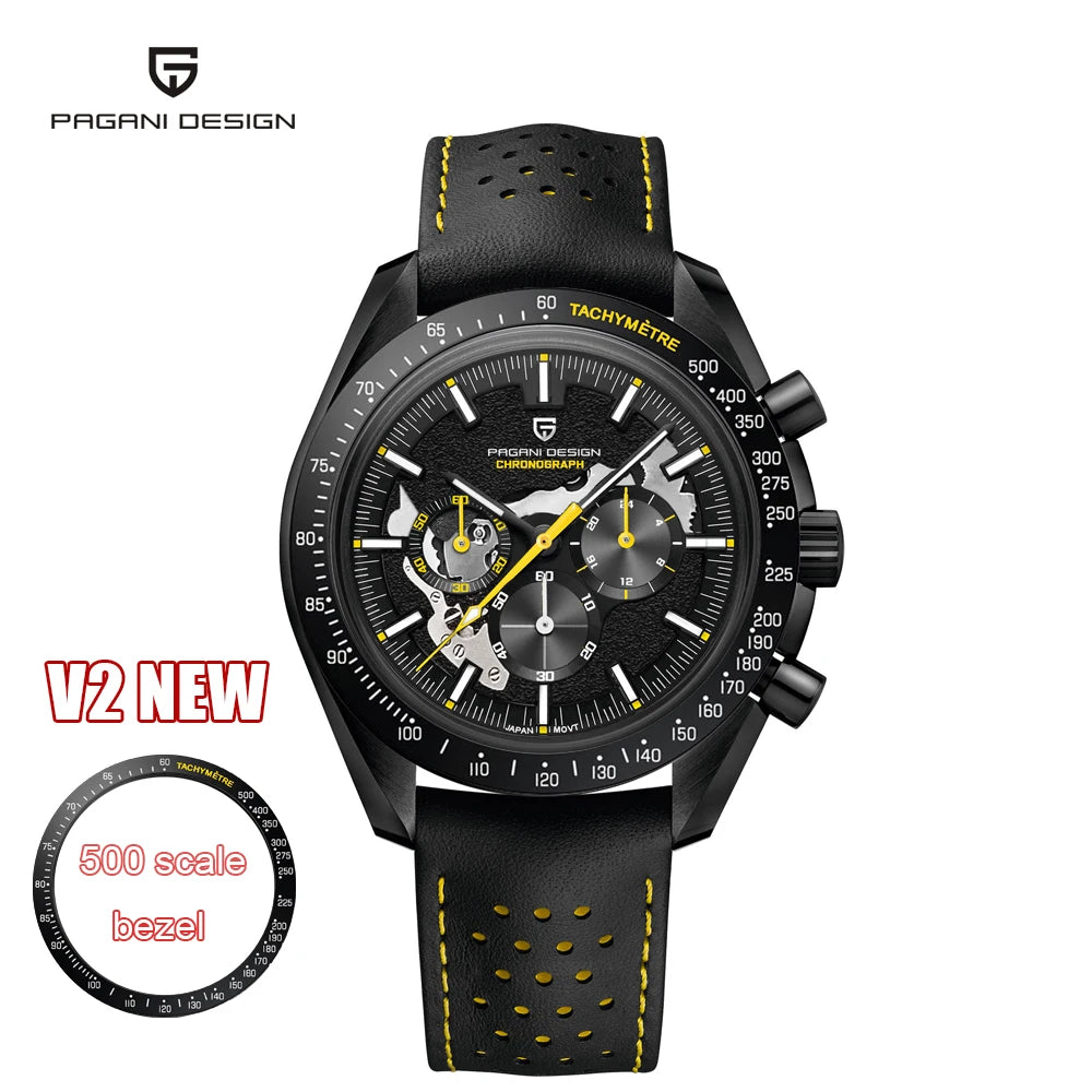 2025 New PAGANI DESIGN Moon Mens Quartz Watches Men Luxury Watch For Man Chronograph AR Sapphire Mirror Sports Waterproof Gift