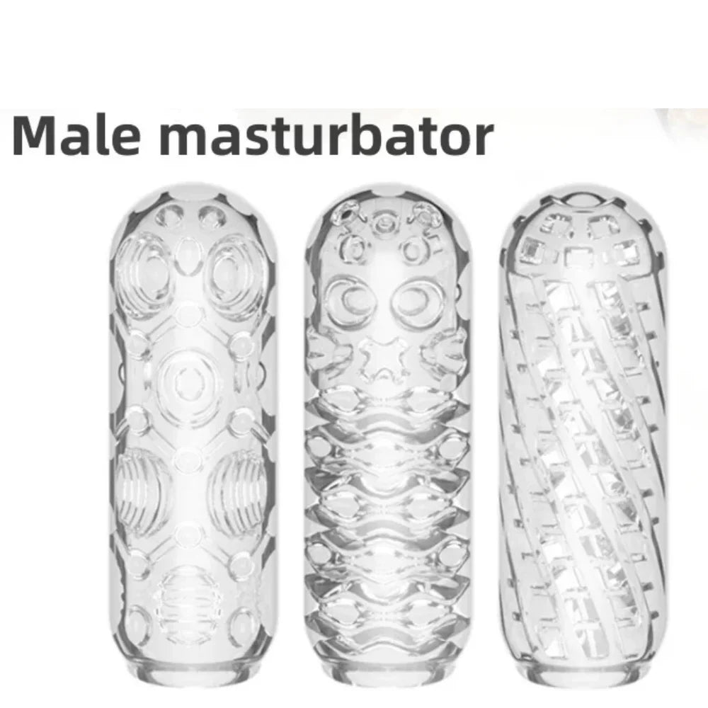 Male Masturbator Cup Soft Pussy Sex Toys Transparent Vagina Adult Endurance Exercise Adult supplies Vacuum Pocket Cup for Men