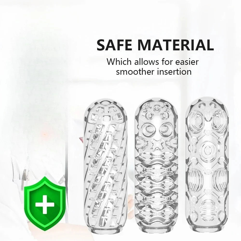 Male Masturbator Cup Soft Pussy Sex Toys Transparent Vagina Adult Endurance Exercise Adult supplies Vacuum Pocket Cup for Men