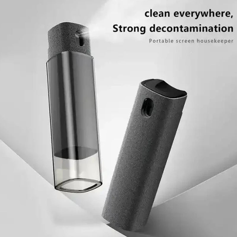 2 In 1 Phone Screen Cleaner Spray Portable Tablet Phone Touch Screen Cleaner Microfiber Cloth Set Glass Mini Cleaning Artifact