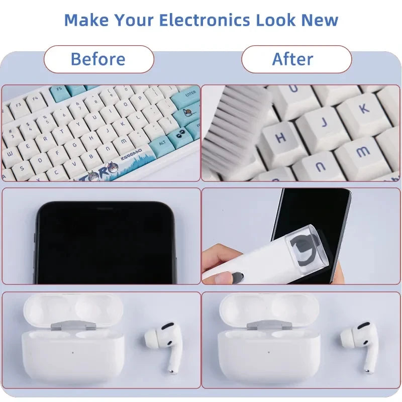 7 in 1 Computer Keyboard Cleaner Brush Kit Earphone Cleaning Pen For Headset Keyboard Cleaning Tools Cleaner Keycap Puller Kit