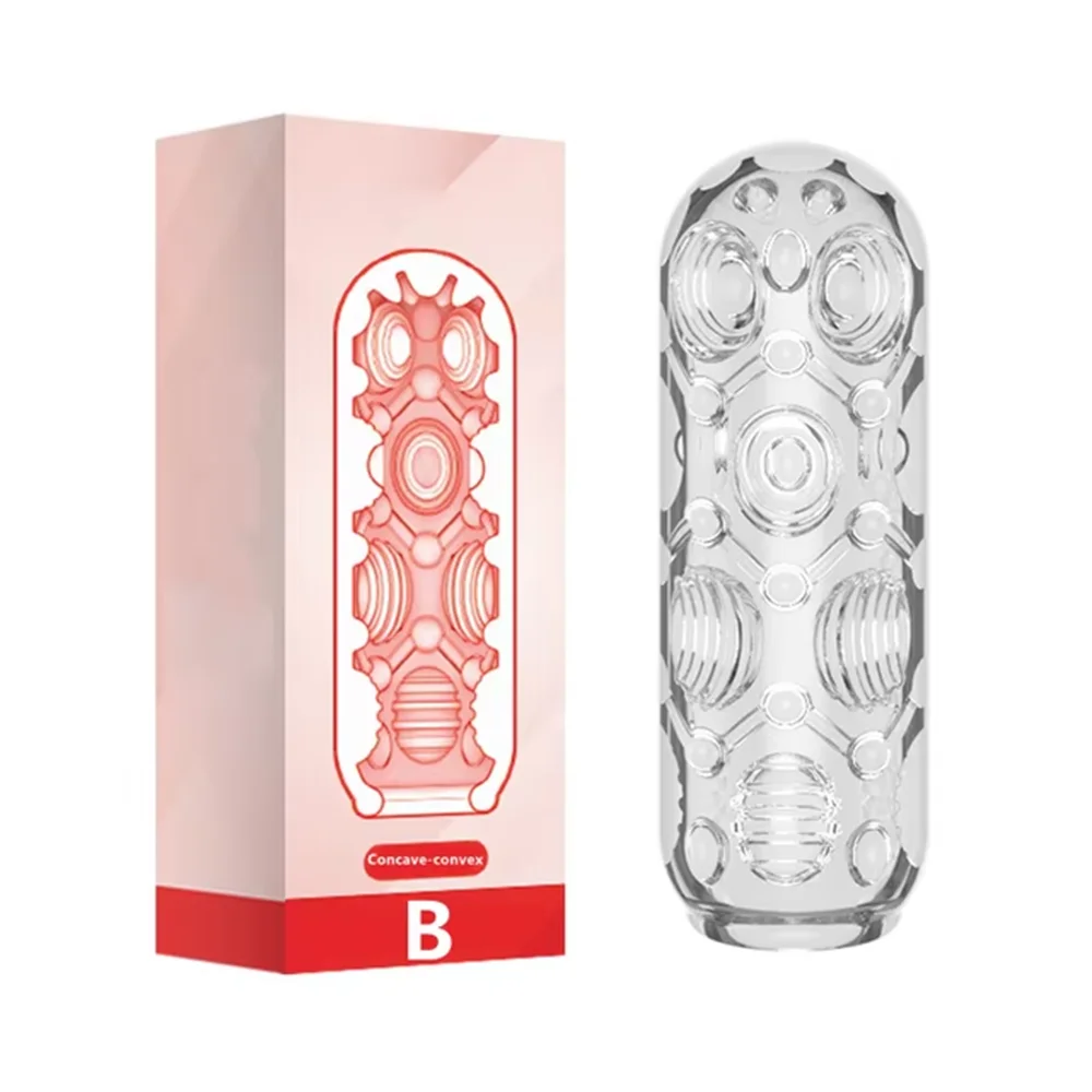 Male Masturbator Cup Soft Pussy Sex Toys Transparent Vagina Adult Endurance Exercise Adult supplies Vacuum Pocket Cup for Men