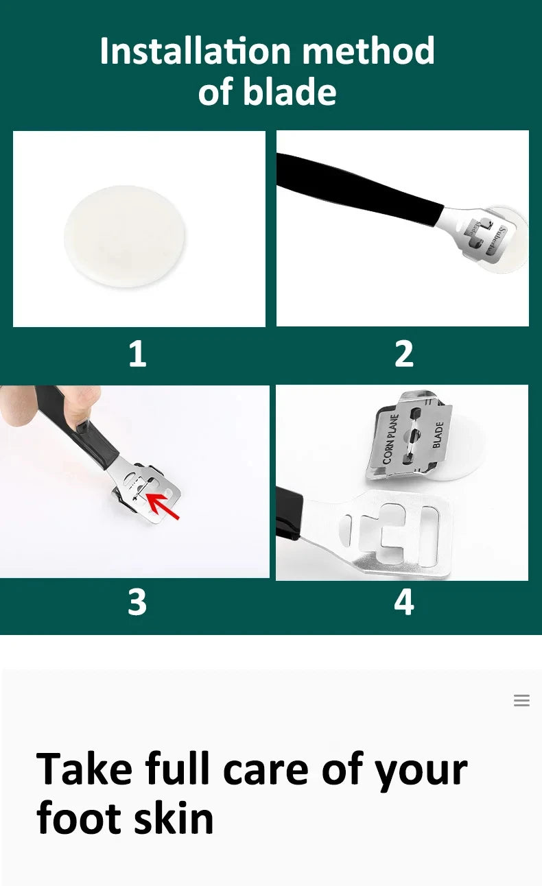 8/10-in-1 Professional Pedicure Kit Stainless Steel Callus Shavers Get Soft Smooth Feet with Stainless Steel Foot Care Tools