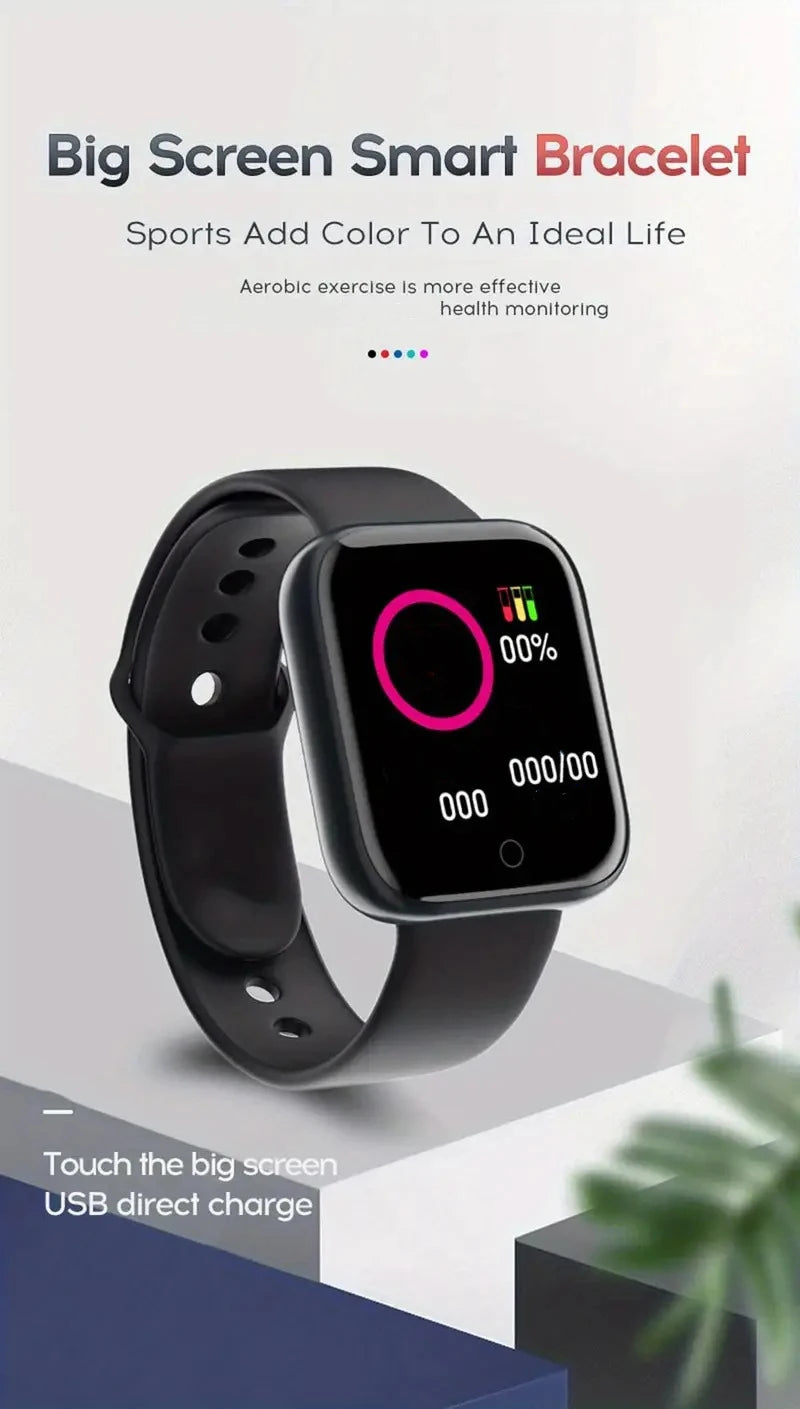 Smart Watches Fashion Sports Bracelet Multi-function USB Plug-in Charging Watches Women Fitness Men Smartwatch For Android Phone