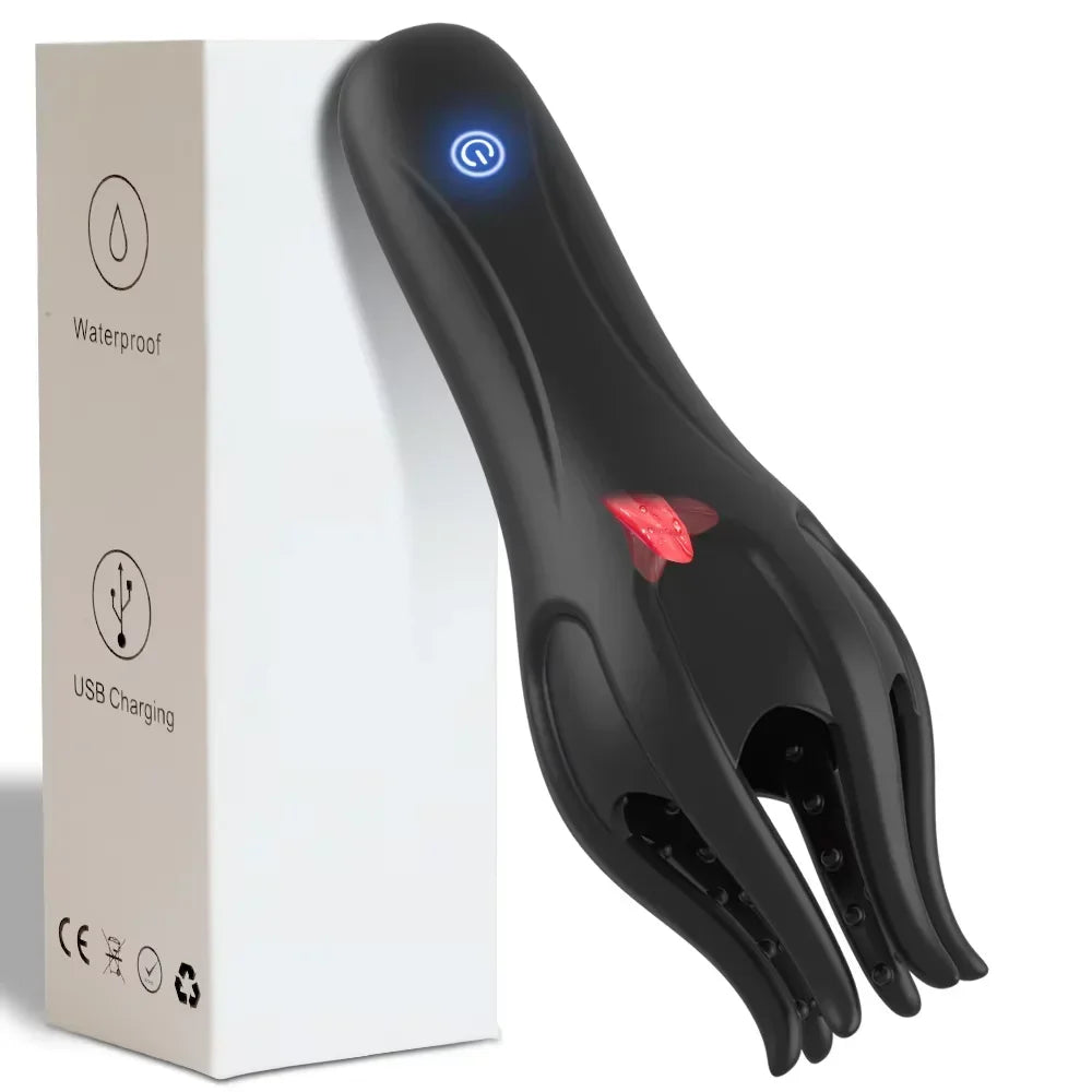 3 IN 1 Male Masturbator for Men Glans Vibrating Tongue Licking Delays Ejaculation Endurance Training Male Adult Sex Toys