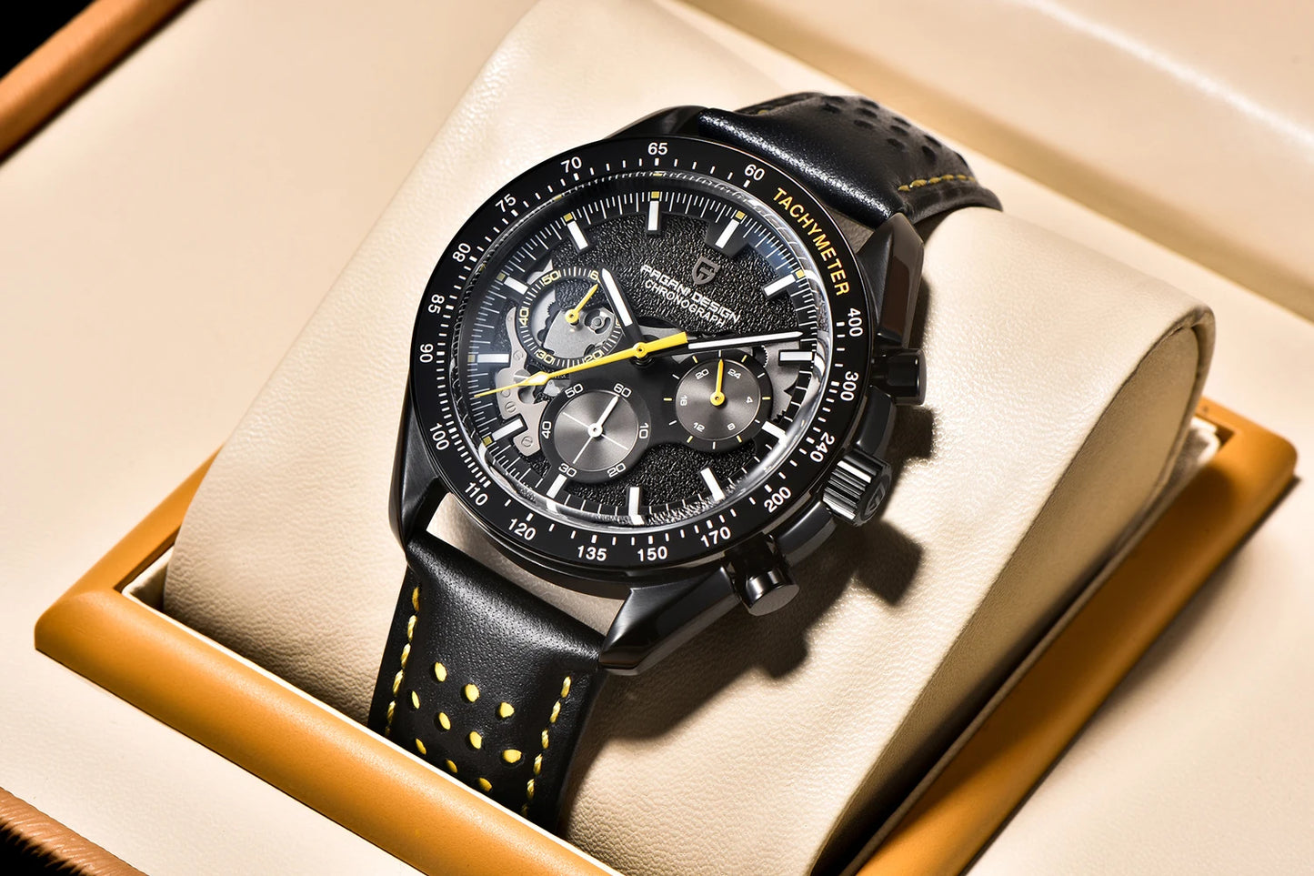 2025 New PAGANI DESIGN Moon Mens Quartz Watches Men Luxury Watch For Man Chronograph AR Sapphire Mirror Sports Waterproof Gift