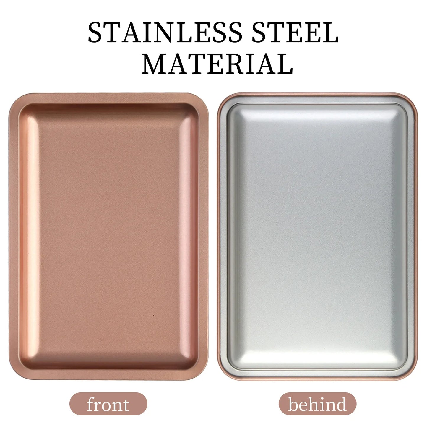 1PC Square Stainless Steel Cosmetic Storage Tray Nail Art Manicure Plate Tweezers Clippers Pens Container False Nails Dish Tools