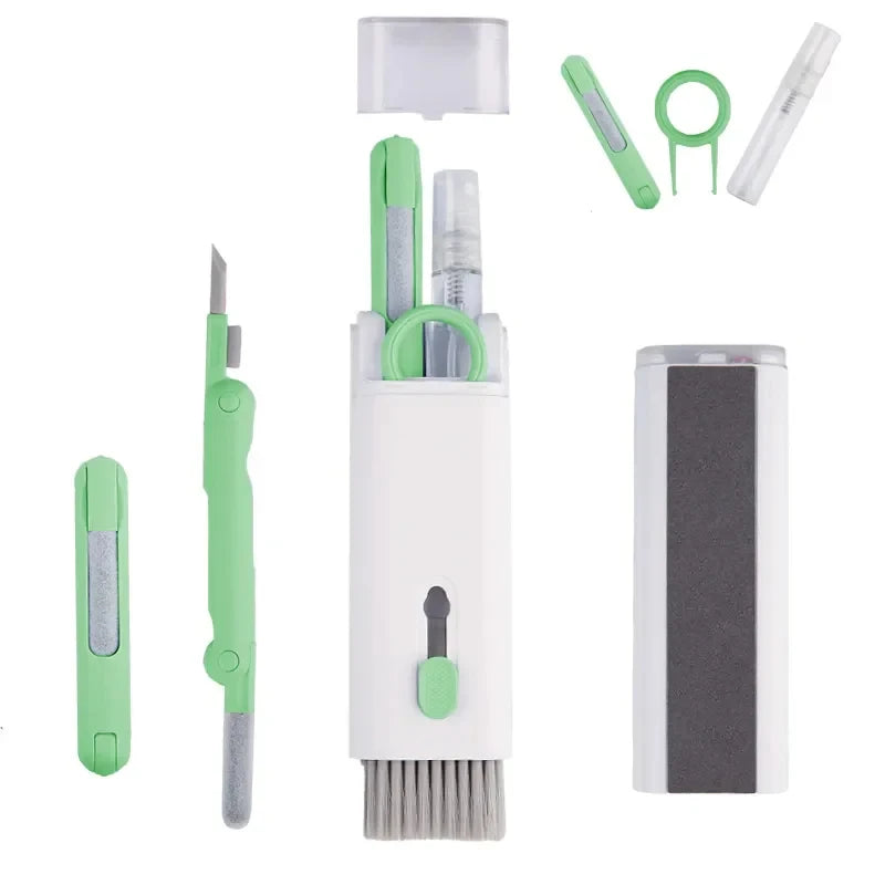 Keyboard Cleaning Kit 7-in-1 Laptops Cleaner with Keycap Puller, Multifunctional Keyboard Brush Cleaning Set for Airpods Phone