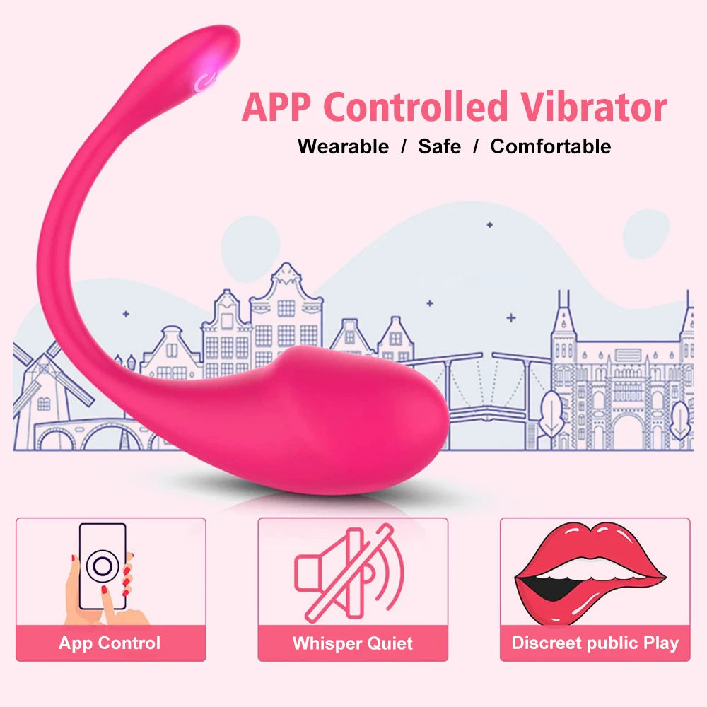 Wireless Bluetooth G Spot Dildo Vibrator for Women APP Remote Control Wear Vibrating Egg Clit Female Panties Sex Toys for Adults