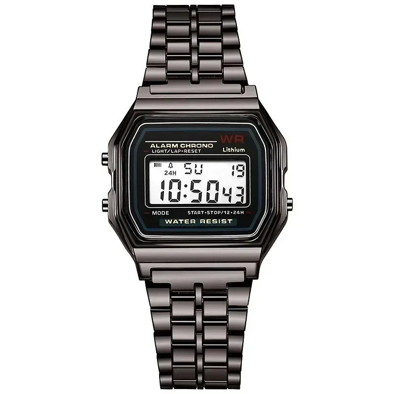 Retro Luxury Digital Display Gold Rose Watch for Men And Women Electronic Clock Elegant Timepiece
