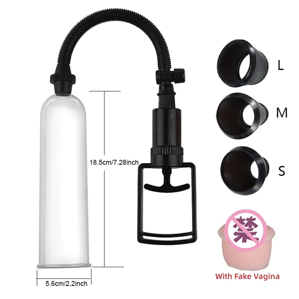 Penis Pump Penis Enlargement Vacuum Male Lasting Masturbator Dick Extender Man Cock Increase Length Enlarger Trainer Sexy Toys