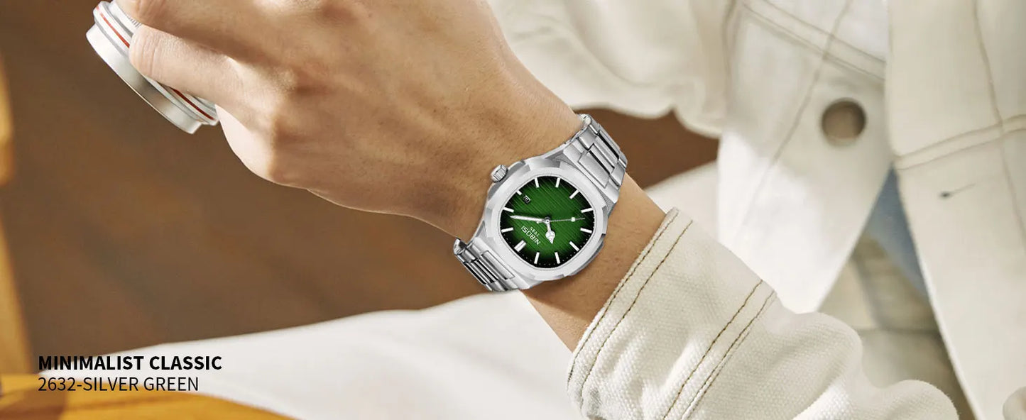 2025 New Luxury Men Quartz Watches 30M Waterproof Automatic Date Watch Man Stainless Steel Sport Chronograph Watch for Men Clock