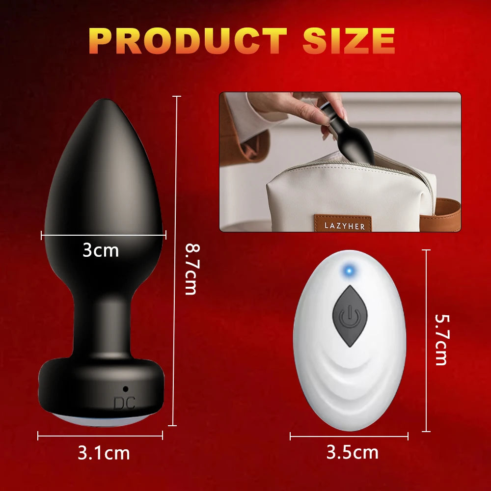 Anal Vibrator Butt plug Wireless Remote Control Men Prostate Massager Female Vagina Masturbator Sex Toy For Couples Sex Supplies