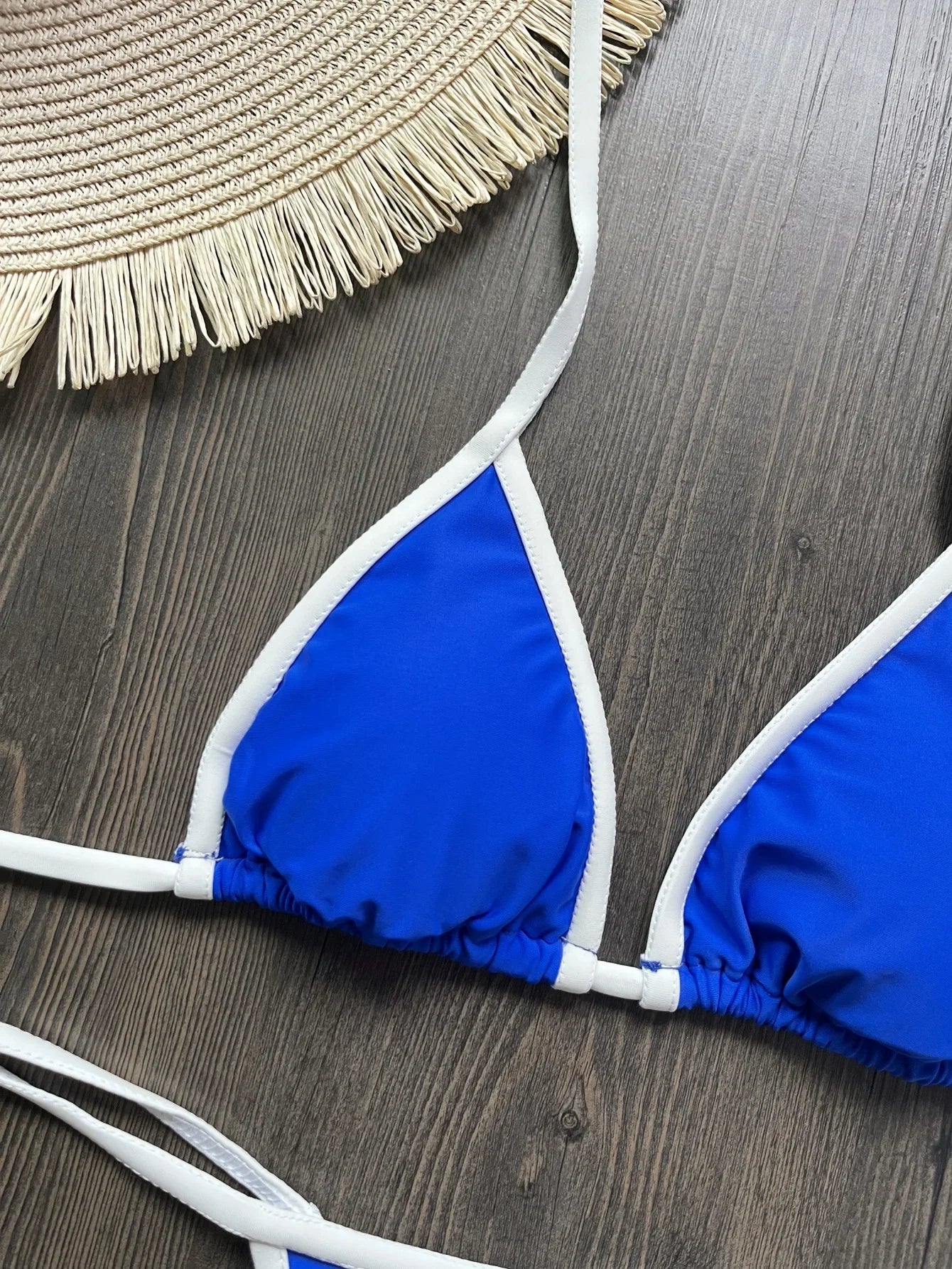 Embroidery Brasil Flag Contrast Split Bikini Set Women Swimwear Patchwork Swimsuit Hottie Outfit SummerBeachwear