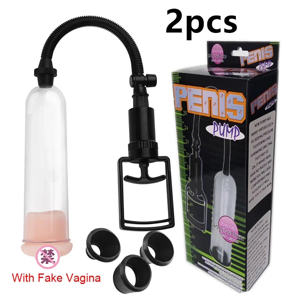 Penis Pump Penis Enlargement Vacuum Male Lasting Masturbator Dick Extender Man Cock Increase Length Enlarger Trainer Sexy Toys