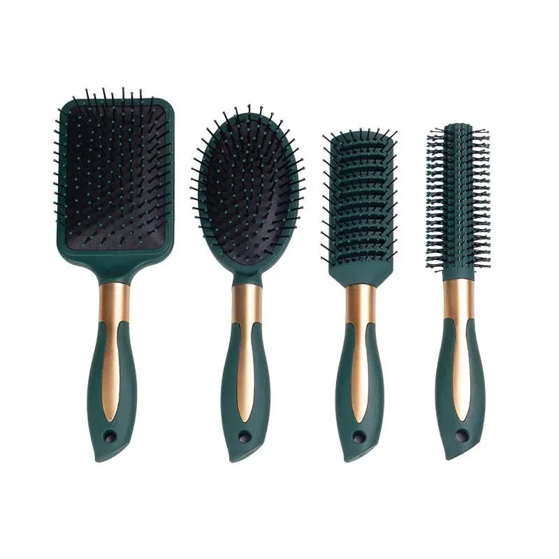 Oval Round Scalp Massage Air Cushion Comb, Anti-Static Exfoliating Salon SPA Hair Styling Tool