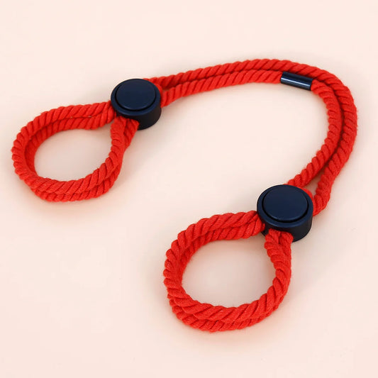 BDSM Adjustable Rope Handcuffs - Fetish Restraints Hand Shackles, Exotic Bondage Cuffs, Adult SM Game for Women Couples