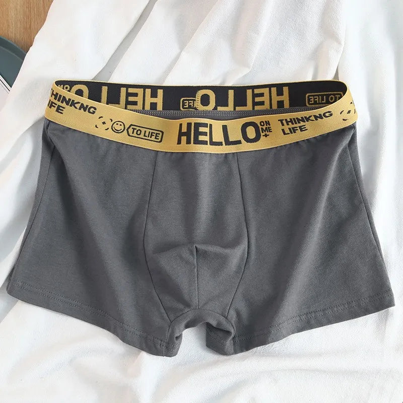 1-5PCS men's underwear mid-waist breathable and comfortable teenage boxer men's underwear