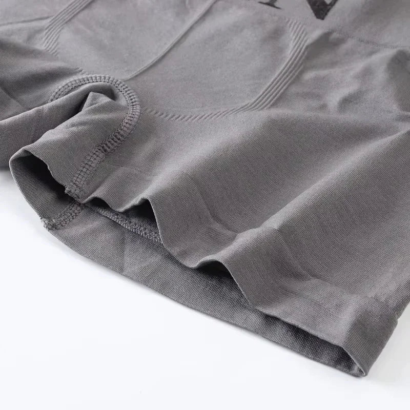 5 Pcs Men’s Boxer Briefs High Elastic Breathable Underwear Soft Cotton Stretch Shorts Comfortable Plain Color Panties