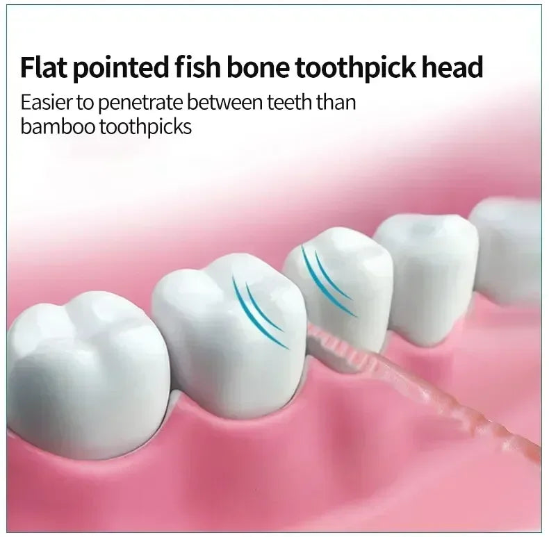 Portable Ultra Fine Toothpick Disposable Family Box Packed Pick Double Head High End Personality Creative Fruit Stick 200 Pieces