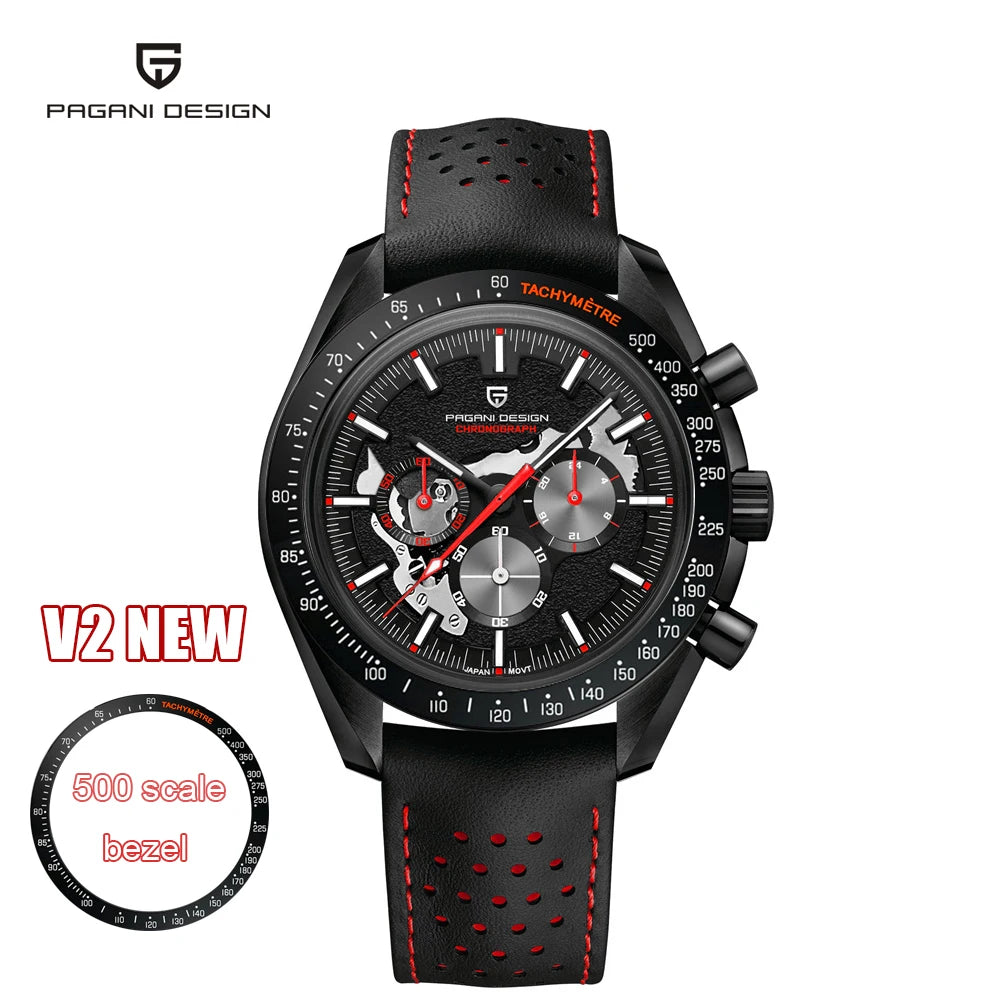 2025 New PAGANI DESIGN Moon Mens Quartz Watches Men Luxury Watch For Man Chronograph AR Sapphire Mirror Sports Waterproof Gift