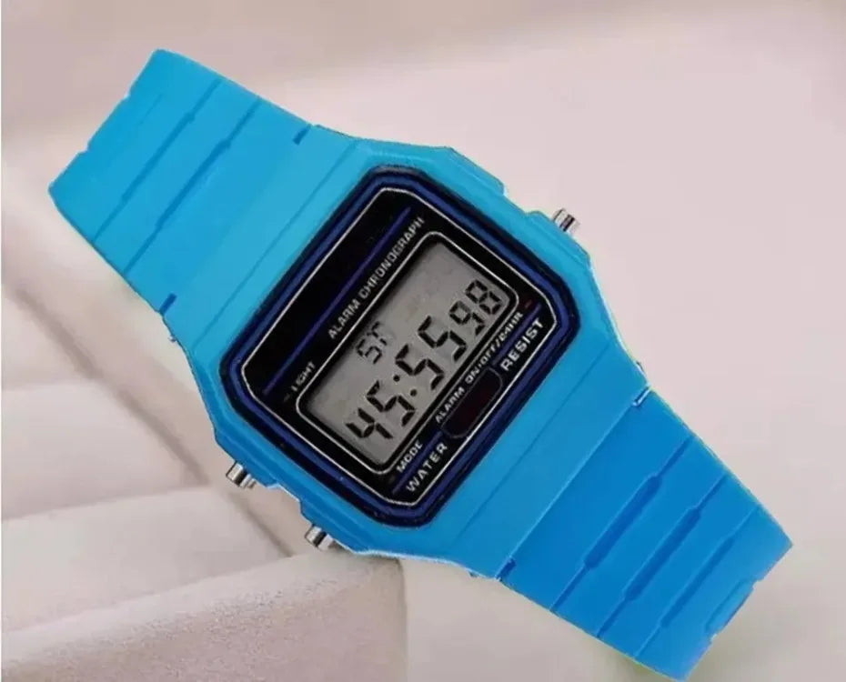 Sport LED Digital Watches for Men, Simple Small Square Dial, Electronic Watch, Silicone Band, Casual Fashion