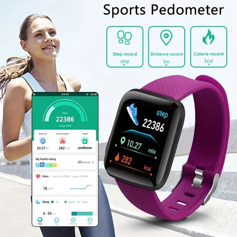 Smart Watches Fashion Sports Bracelet Multi-function USB Plug-in Charging Watches Women Fitness Men Smartwatch For Android Phone