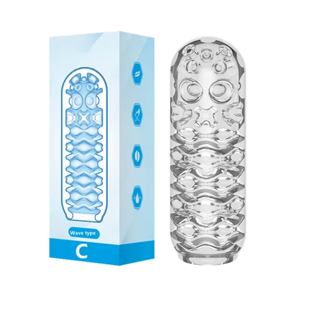 Male Masturbator Cup Soft Pussy Sex Toys Transparent Vagina Adult Endurance Exercise Adult supplies Vacuum Pocket Cup for Men