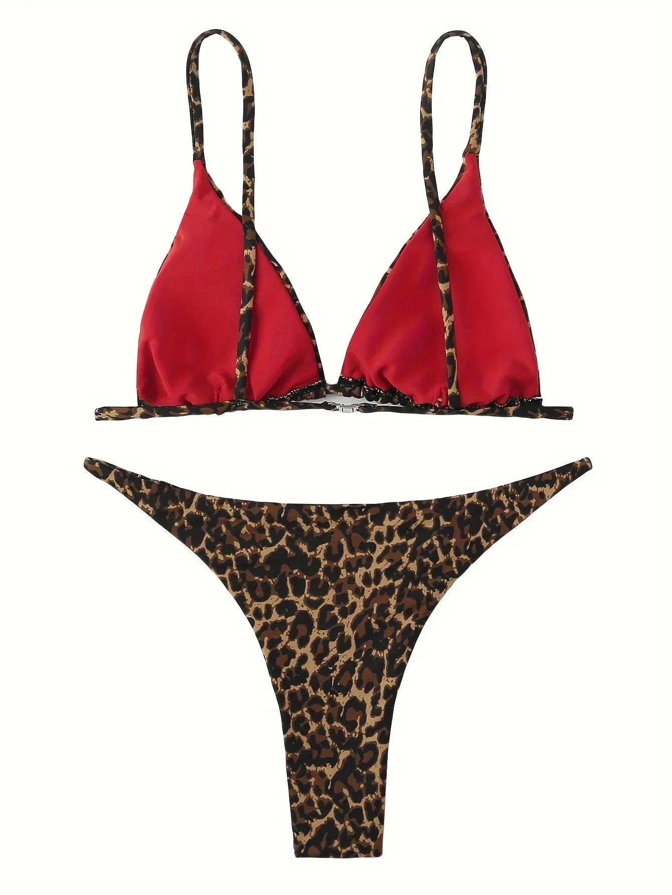 2024 Micro Leopard Bikini Women High Cut  Bandage Push Up Swimsuit Sexy Bathing Suit Padded Thong Swimwear,summer Beach Vacation