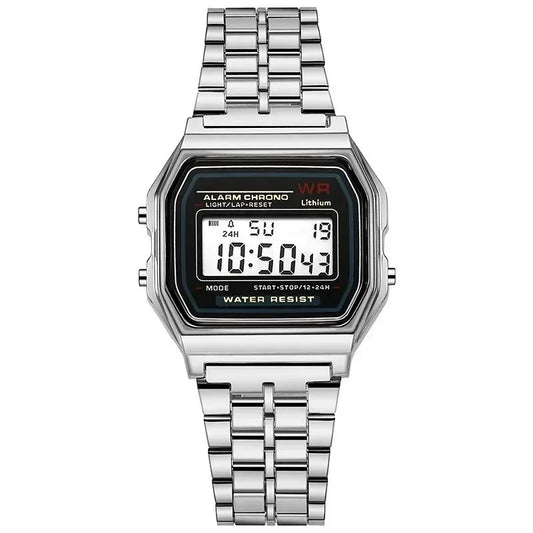 Retro Luxury Digital Display Gold Rose Watch for Men And Women Electronic Clock Elegant Timepiece