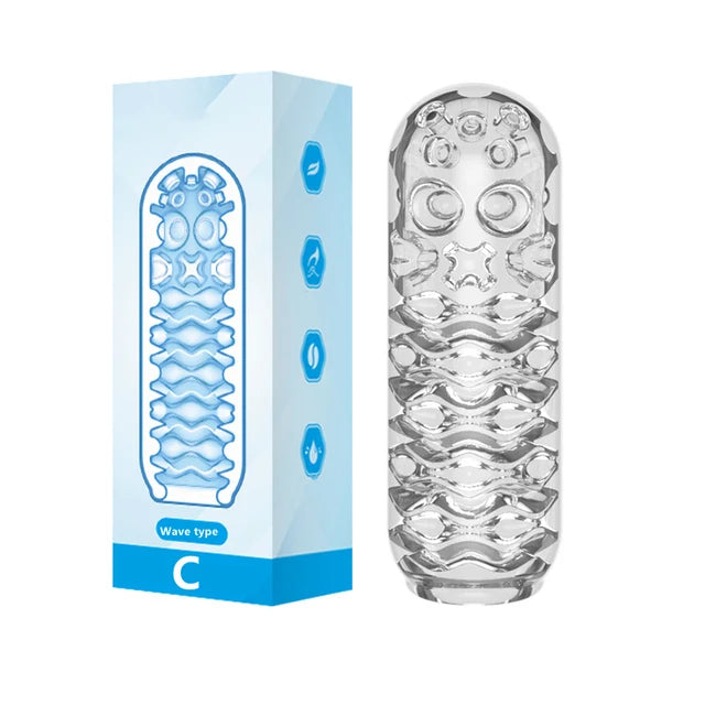 Male Masturbator Cup Soft Pussy Sex Toys Transparent Vagina Adult Endurance Exercise Adult supplies Vacuum Pocket Cup for Men