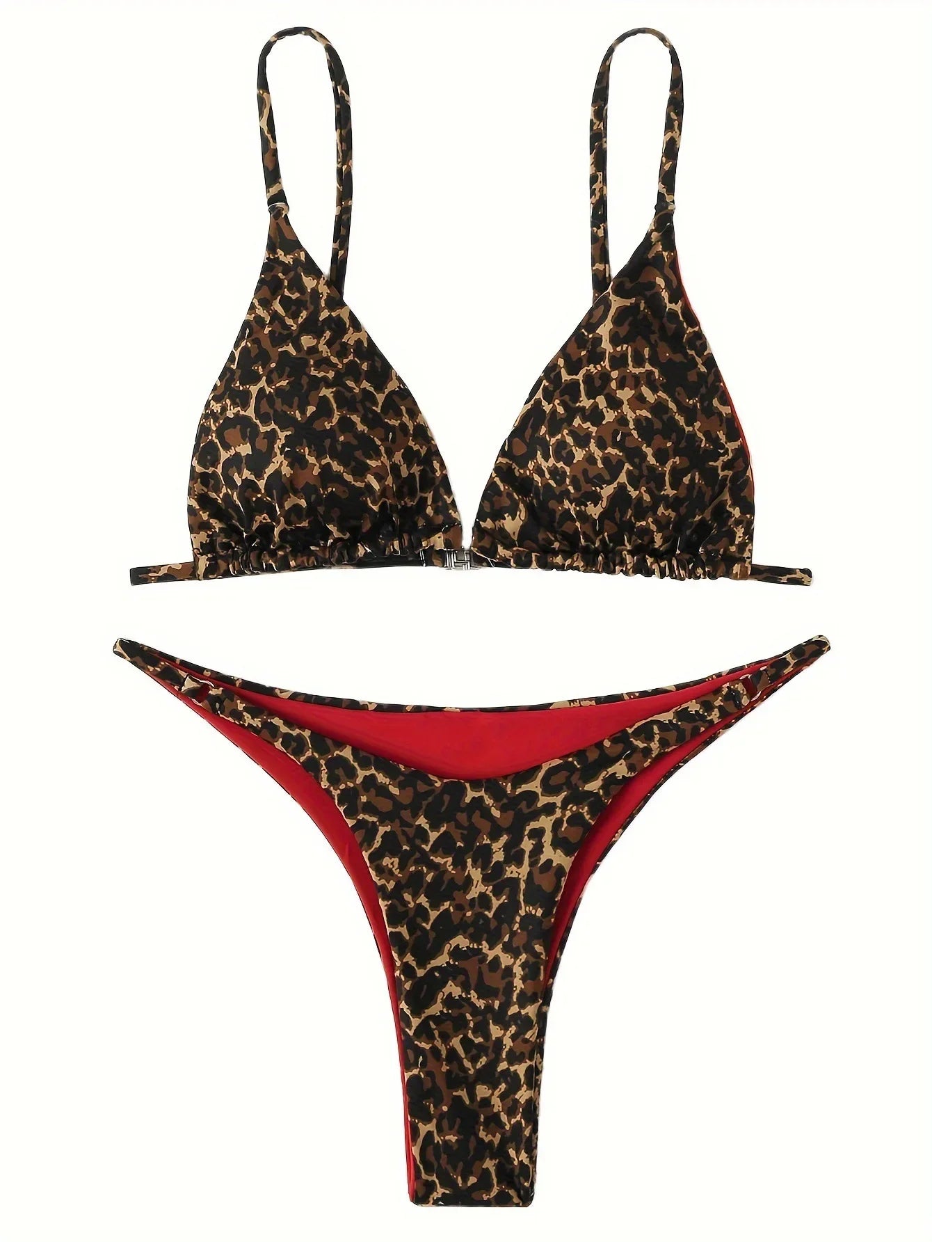 2024 Micro Leopard Bikini Women High Cut  Bandage Push Up Swimsuit Sexy Bathing Suit Padded Thong Swimwear,summer Beach Vacation