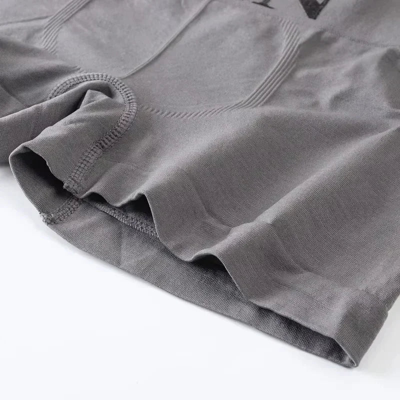5 Pcs Men’s Boxer Briefs High Elastic Breathable Underwear Soft Cotton Stretch Shorts Comfortable Plain Color Panties