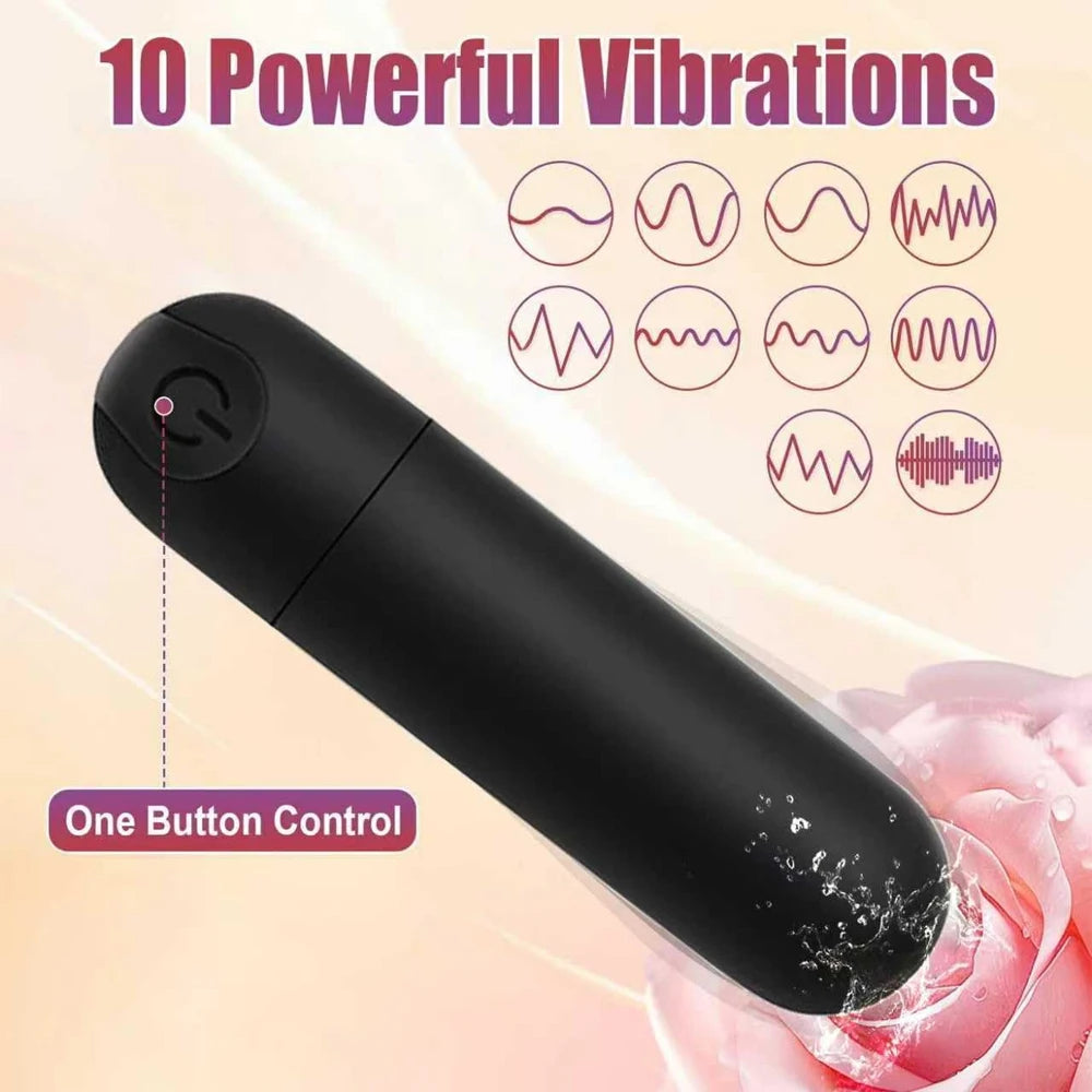 Mini Bullet Vibrator Powerful 10 Modes G-Spot Clitoral Stimulator  Vibrating Egg Vaginal Masturbation Massage Sex Toys For Women
