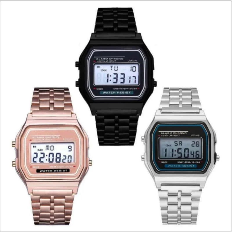 Sport LED Digital Watches for Men, Simple Small Square Dial, Electronic Watch, Silicone Band, Casual Fashion