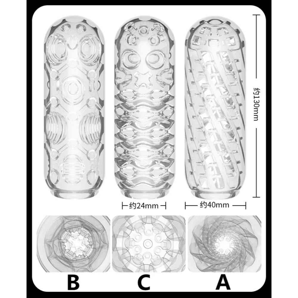 Male Masturbator Cup Soft Pussy Sex Toys Transparent Vagina Adult Endurance Exercise Adult supplies Vacuum Pocket Cup for Men