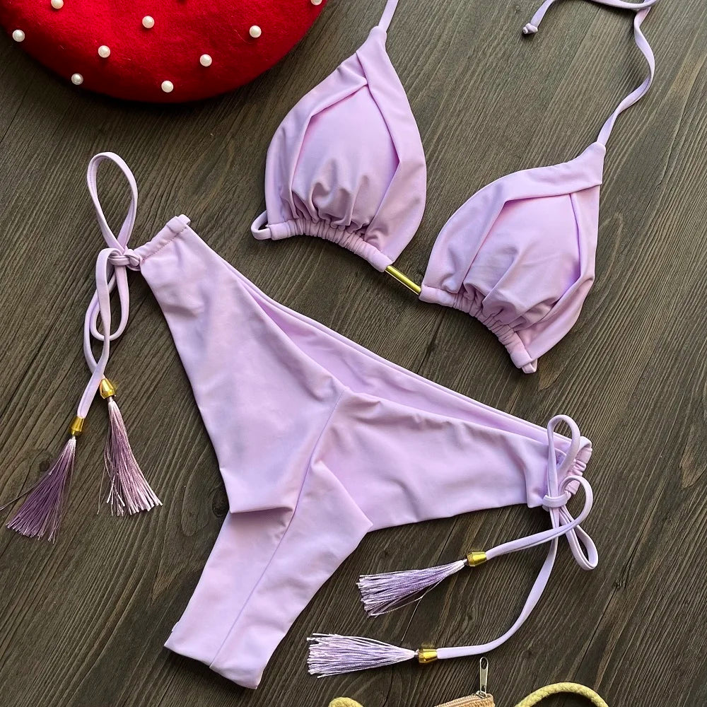 RUOTONGSEPT 2025 New Sexy 13 Color Triangle Bathing Suit for Women Brazilian Bikinis Swimwear Push Up Swimsuit Beach Bikini Set