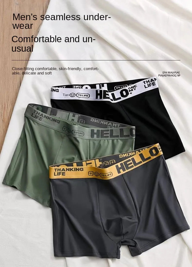 1-5PCS men's underwear mid-waist breathable and comfortable teenage boxer men's underwear