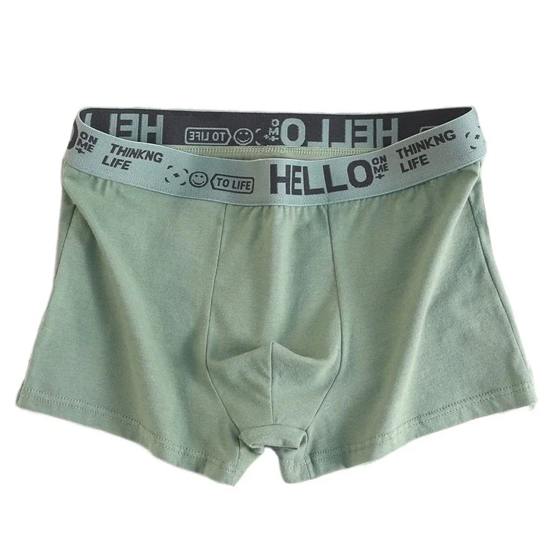 1-5PCS men's underwear mid-waist breathable and comfortable teenage boxer men's underwear