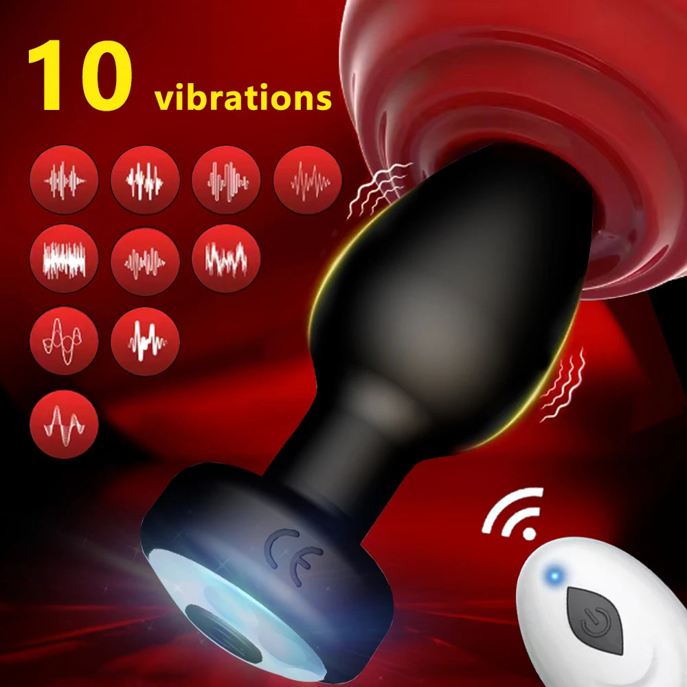 Anal Vibrator Butt plug Wireless Remote Control Men Prostate Massager Female Vagina Masturbator Sex Toy For Couples Sex Supplies