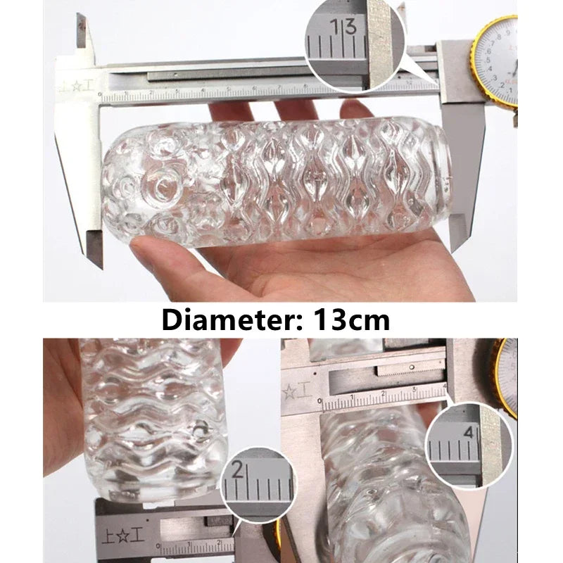 Male Masturbator Cup Soft Pussy Sex Toys Transparent Vagina Adult Endurance Exercise Adult supplies Vacuum Pocket Cup for Men