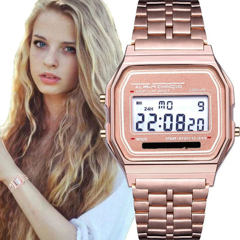 Sport LED Digital Watches for Men, Simple Small Square Dial, Electronic Watch, Silicone Band, Casual Fashion